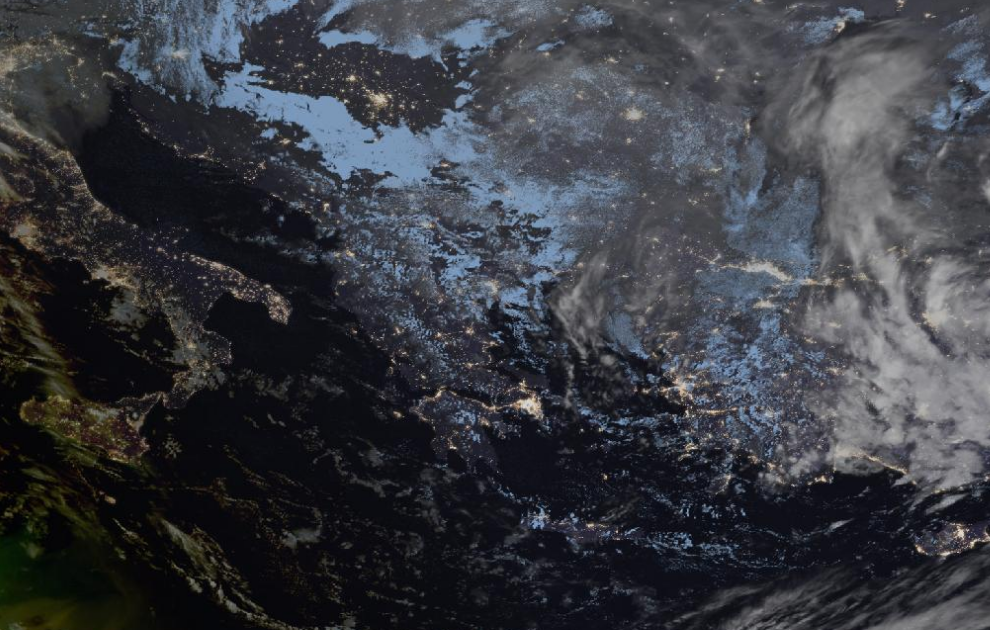 Τελευταία δορυφορική εικόνα νεφοκάλυψης