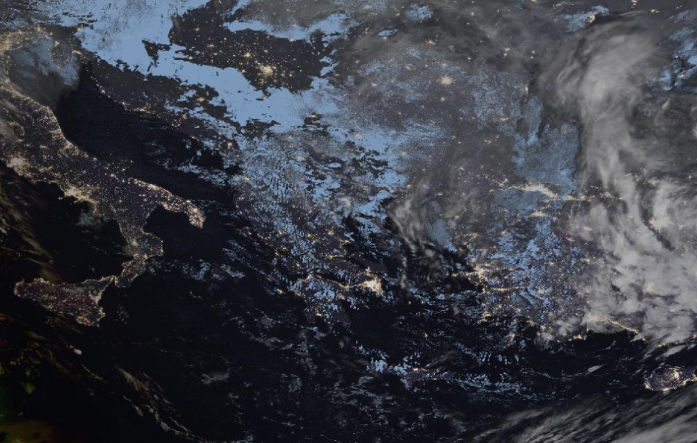 Τελευταία δορυφορική εικόνα νεφοκάλυψης