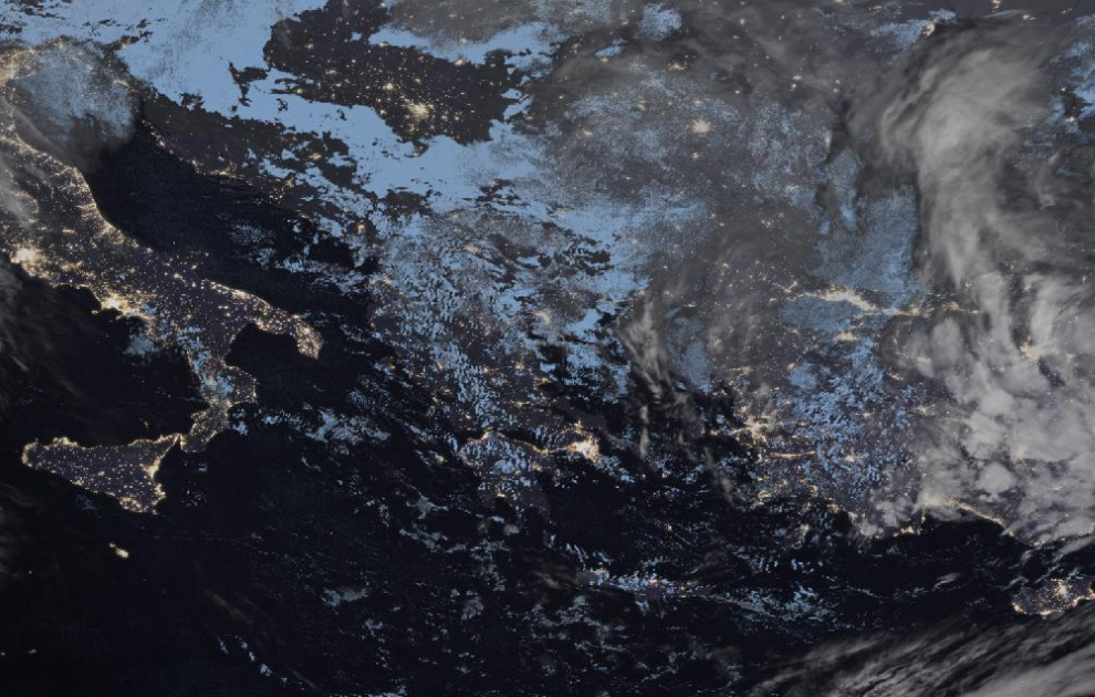 Τελευταία δορυφορική εικόνα νεφοκάλυψης