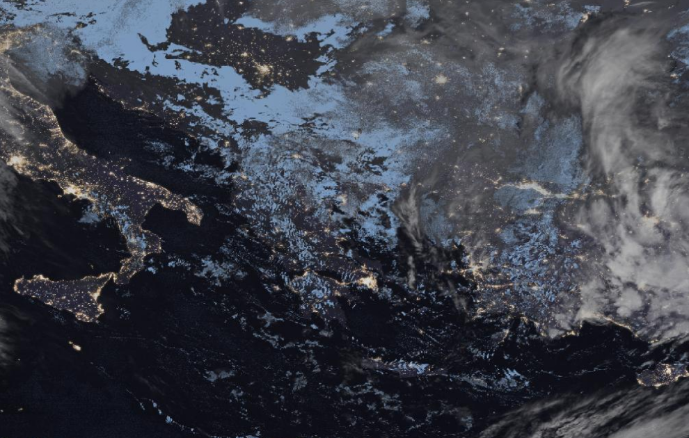 Τελευταία δορυφορική εικόνα νεφοκάλυψης