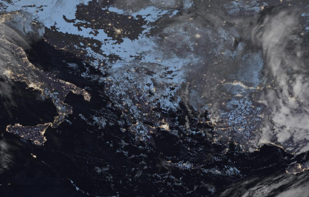 Τελευταία δορυφορική εικόνα νεφοκάλυψης