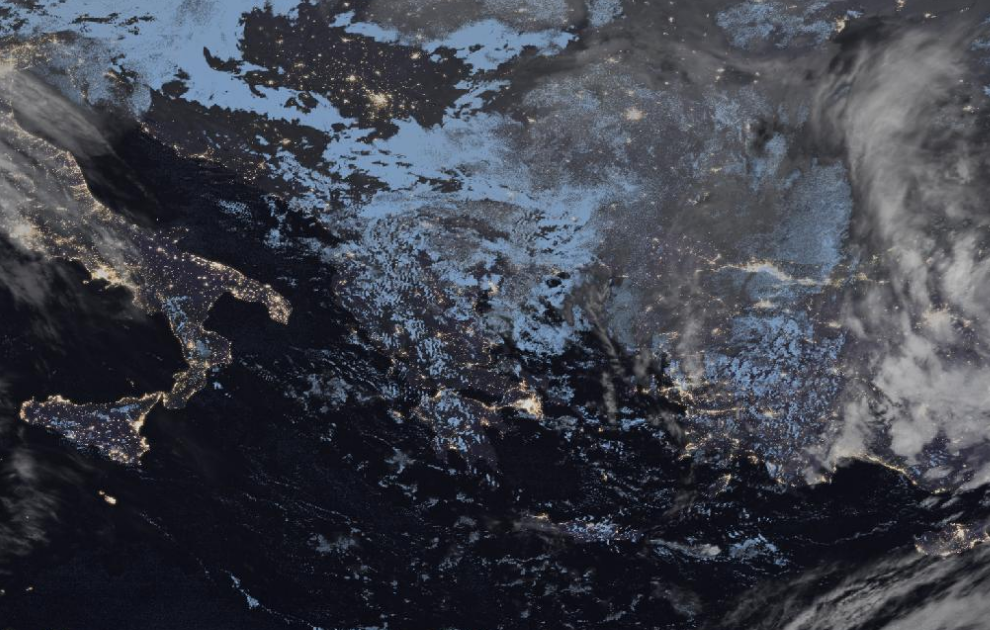 Τελευταία δορυφορική εικόνα νεφοκάλυψης