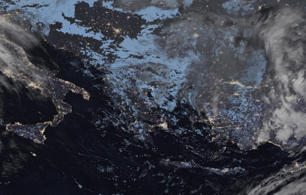 Τελευταία δορυφορική εικόνα νεφοκάλυψης