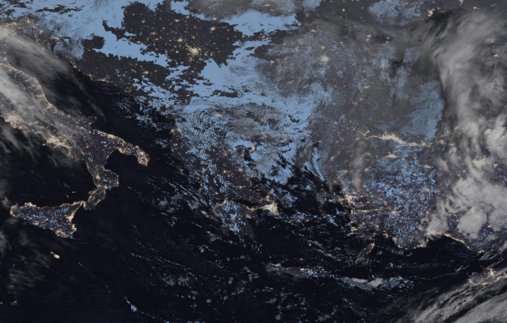 Τελευταία δορυφορική εικόνα νεφοκάλυψης