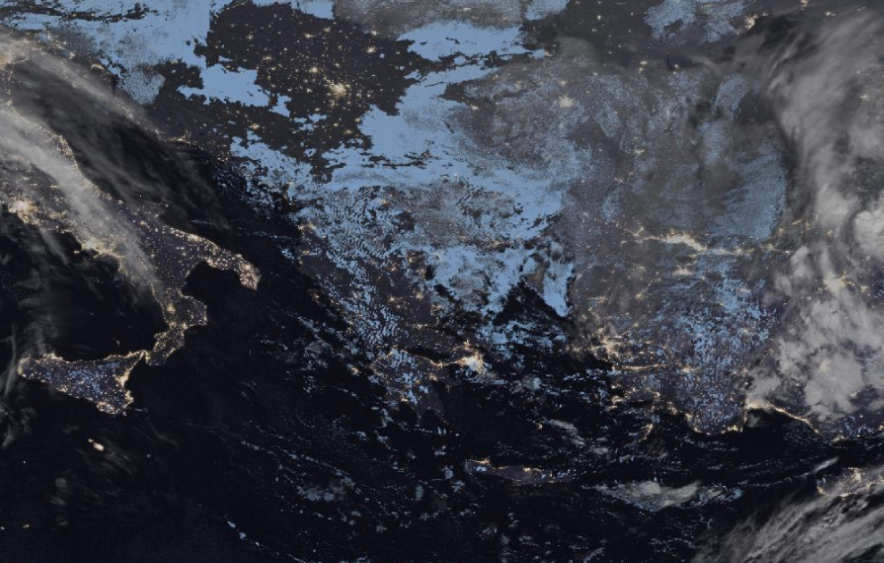 Τελευταία δορυφορική εικόνα νεφοκάλυψης