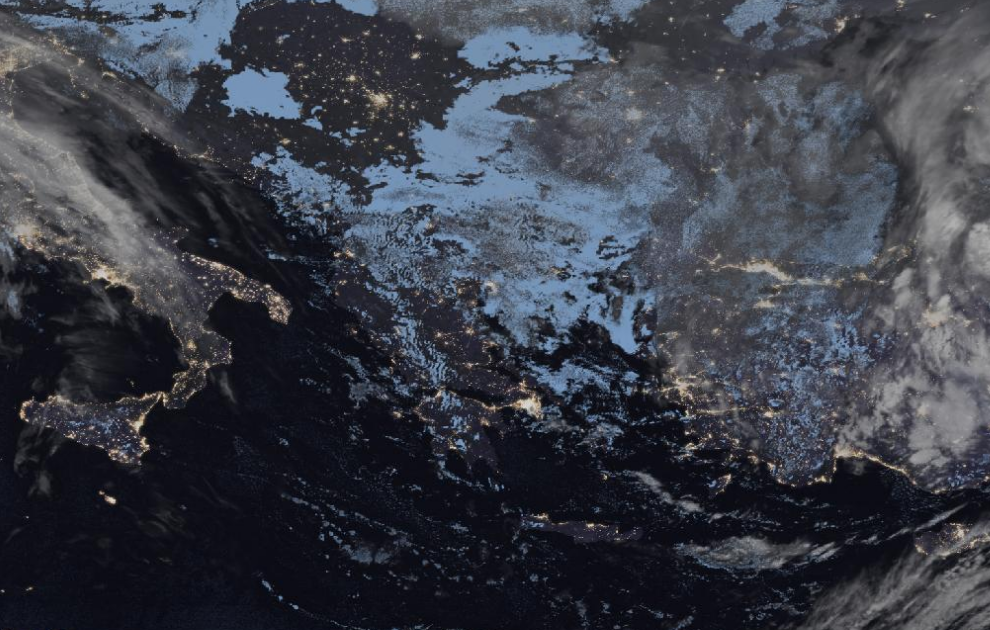 Τελευταία δορυφορική εικόνα νεφοκάλυψης