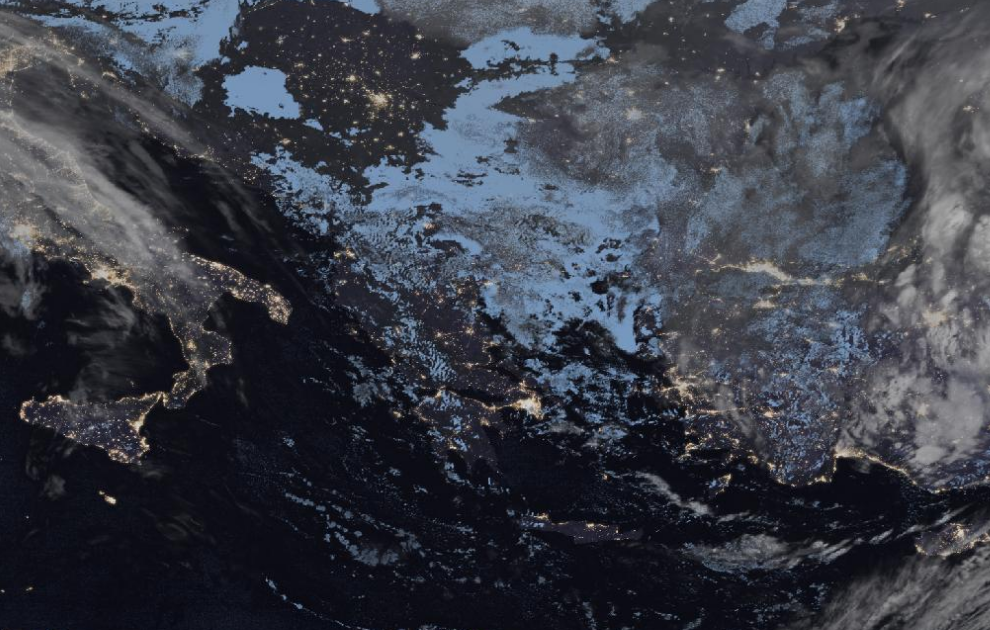 Τελευταία δορυφορική εικόνα νεφοκάλυψης