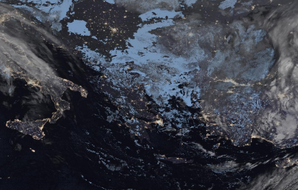 Τελευταία δορυφορική εικόνα νεφοκάλυψης