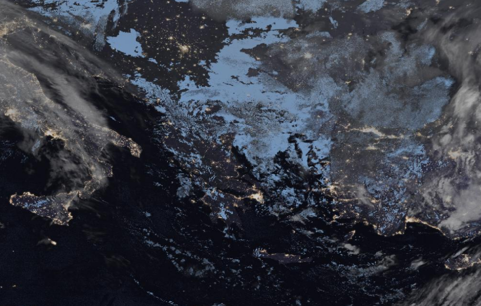 Τελευταία δορυφορική εικόνα νεφοκάλυψης