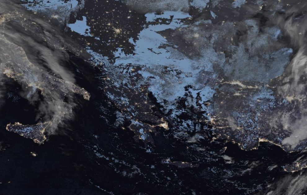 Τελευταία δορυφορική εικόνα νεφοκάλυψης