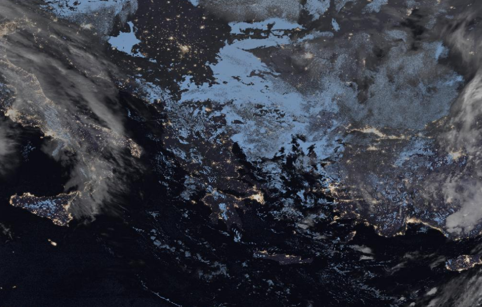 Τελευταία δορυφορική εικόνα νεφοκάλυψης