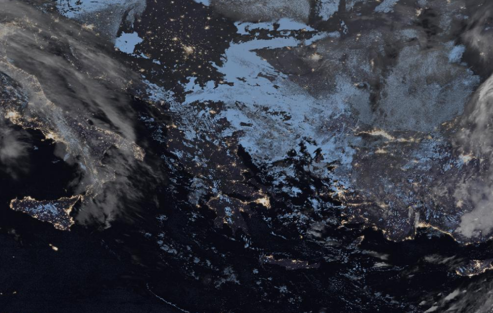 Τελευταία δορυφορική εικόνα νεφοκάλυψης