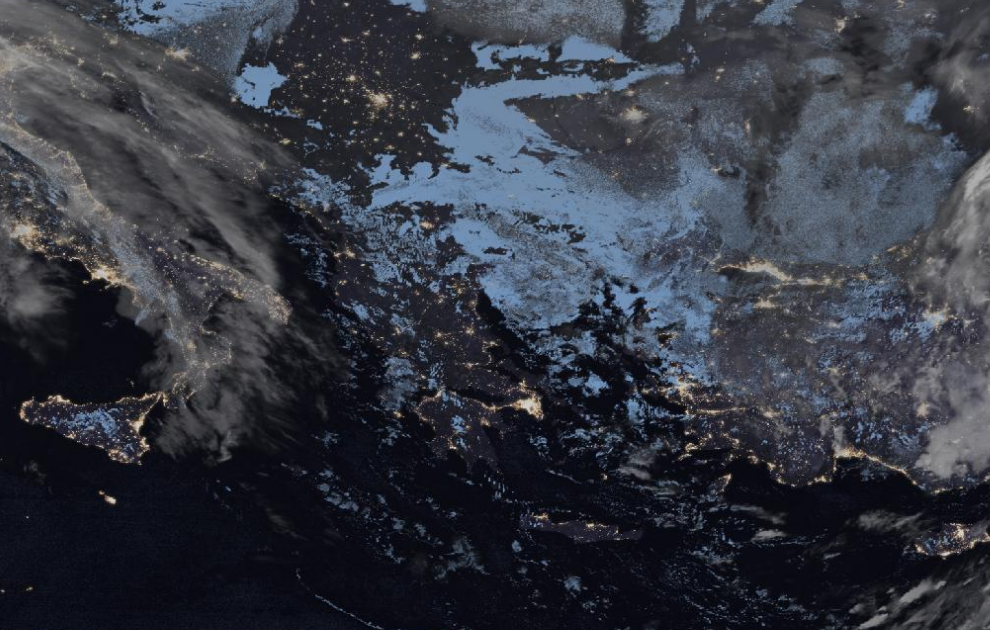 Τελευταία δορυφορική εικόνα νεφοκάλυψης