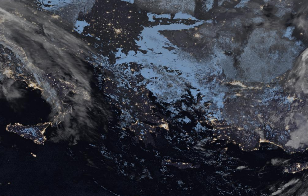 Τελευταία δορυφορική εικόνα νεφοκάλυψης