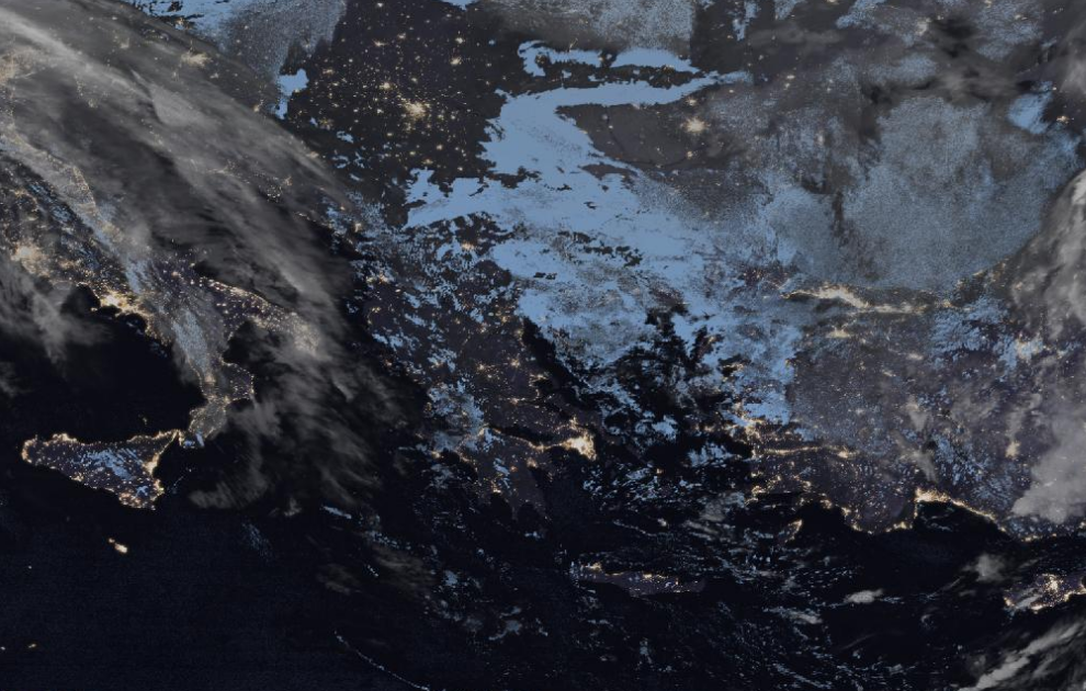 Τελευταία δορυφορική εικόνα νεφοκάλυψης