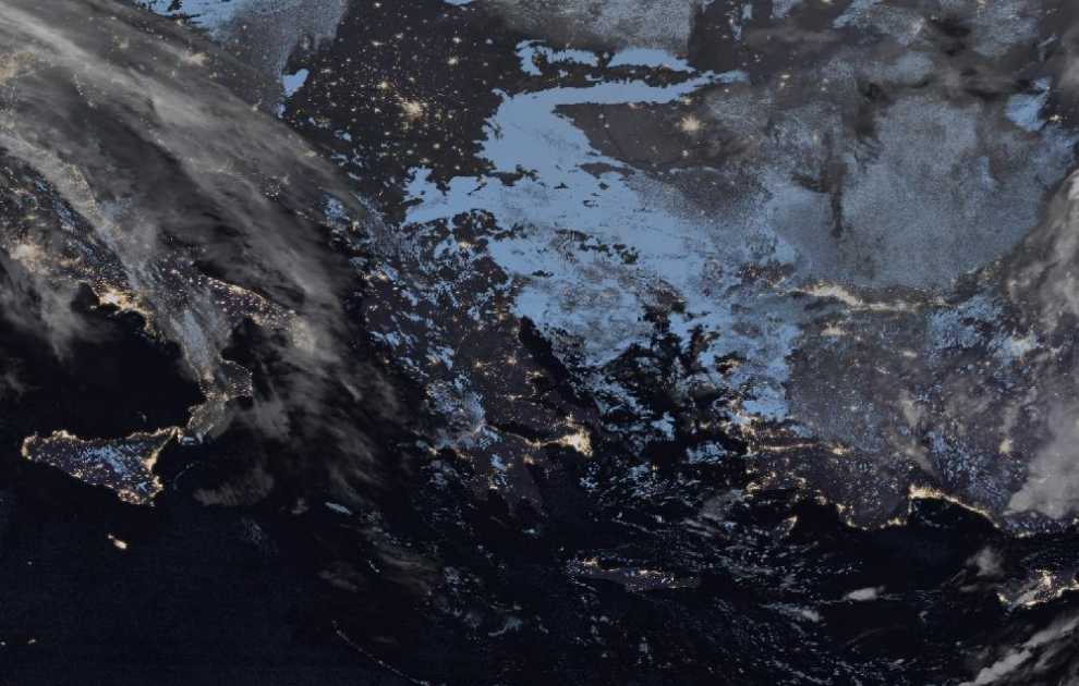 Τελευταία δορυφορική εικόνα νεφοκάλυψης