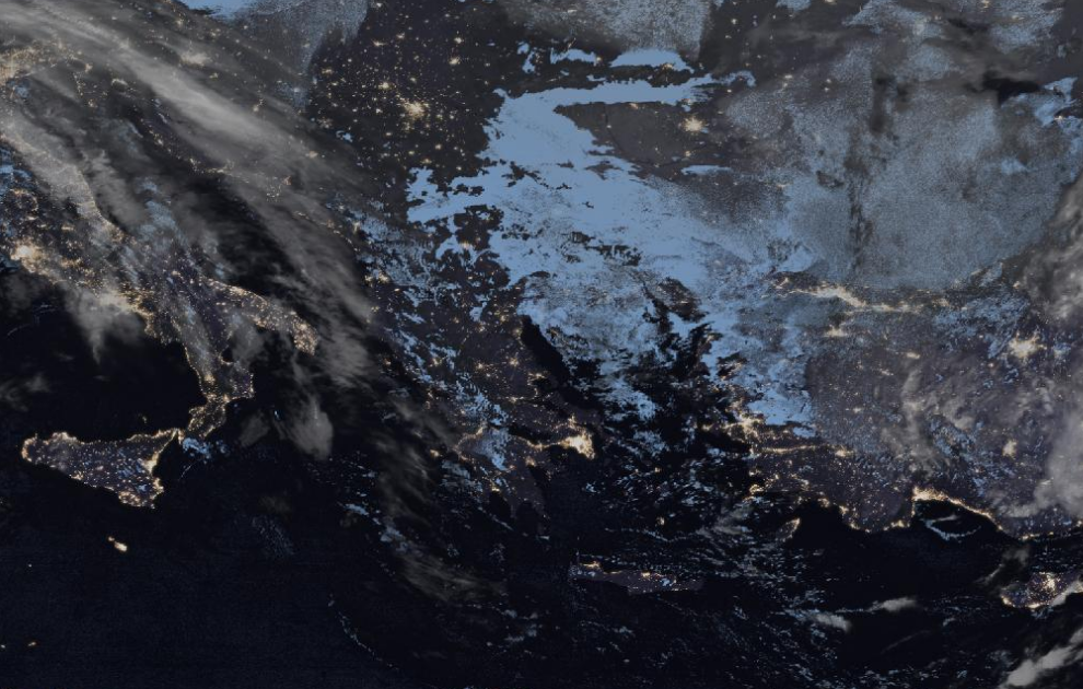 Τελευταία δορυφορική εικόνα νεφοκάλυψης