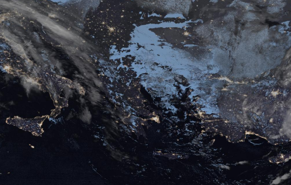 Τελευταία δορυφορική εικόνα νεφοκάλυψης