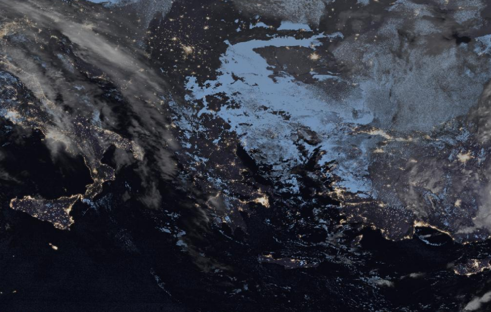 Τελευταία δορυφορική εικόνα νεφοκάλυψης