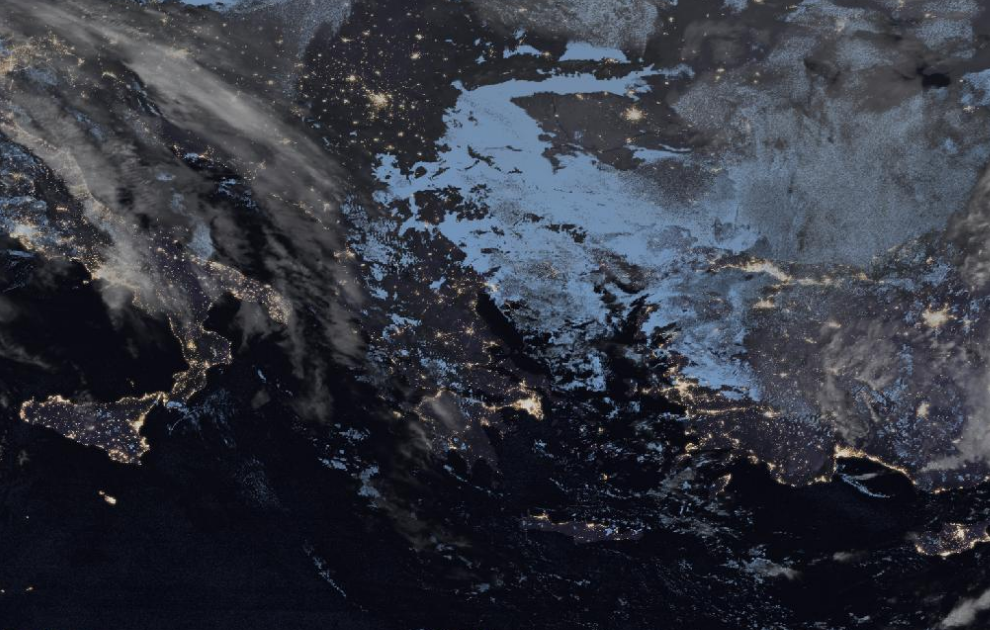 Τελευταία δορυφορική εικόνα νεφοκάλυψης