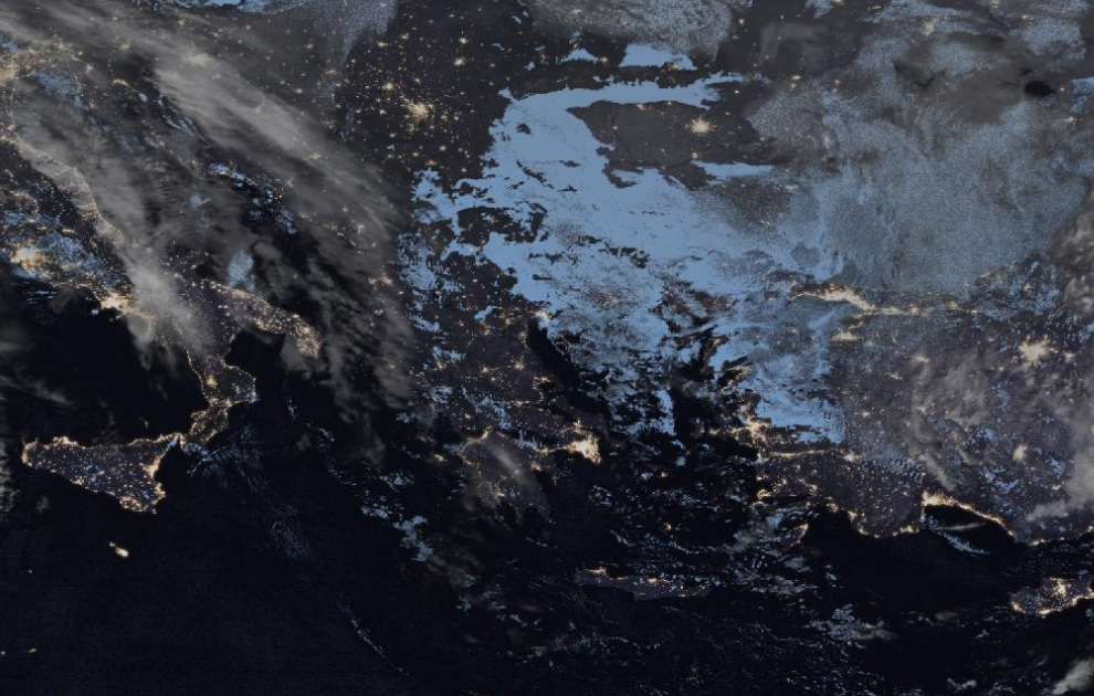 Τελευταία δορυφορική εικόνα νεφοκάλυψης