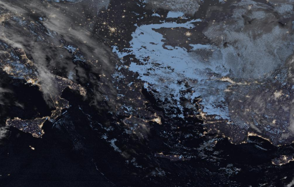 Τελευταία δορυφορική εικόνα νεφοκάλυψης