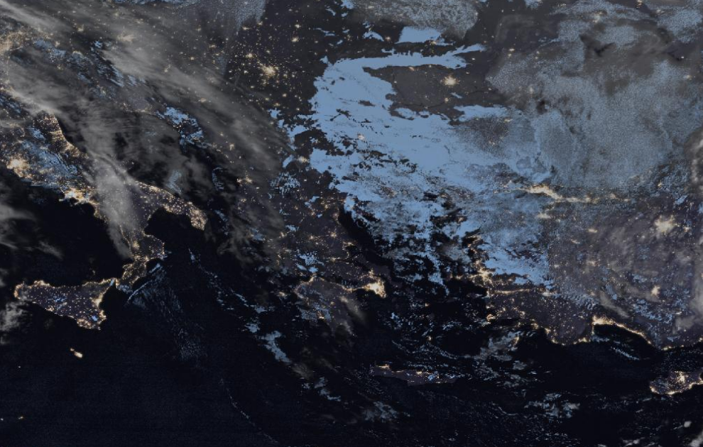 Τελευταία δορυφορική εικόνα νεφοκάλυψης