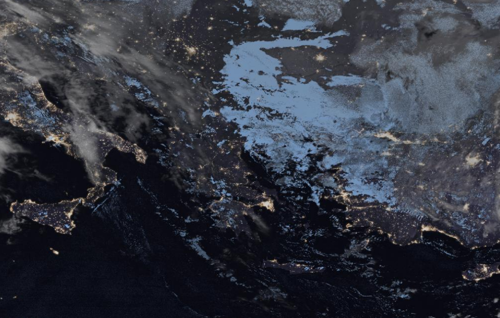 Τελευταία δορυφορική εικόνα νεφοκάλυψης