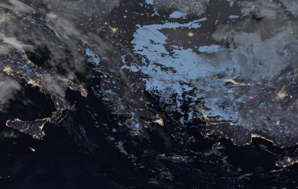 Τελευταία δορυφορική εικόνα νεφοκάλυψης