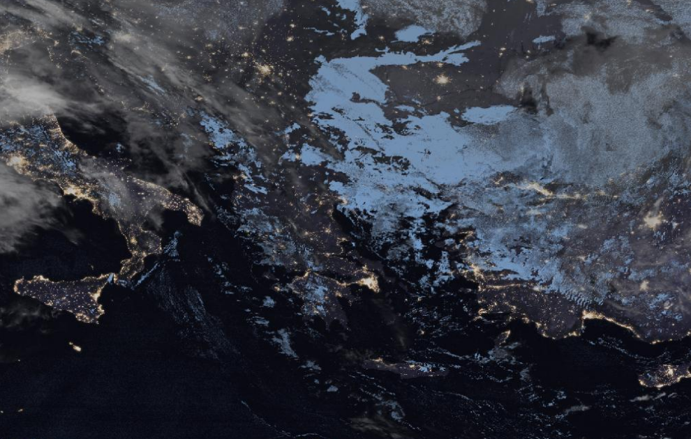 Τελευταία δορυφορική εικόνα νεφοκάλυψης