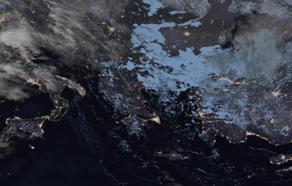 Τελευταία δορυφορική εικόνα νεφοκάλυψης