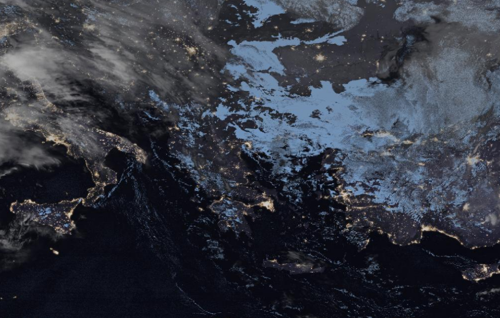 Τελευταία δορυφορική εικόνα νεφοκάλυψης