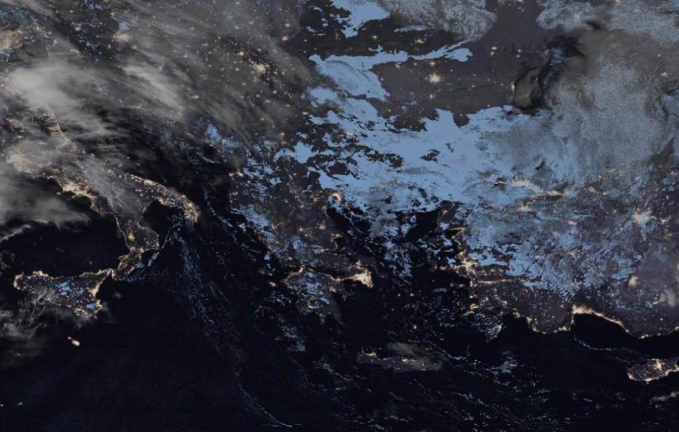 Τελευταία δορυφορική εικόνα νεφοκάλυψης