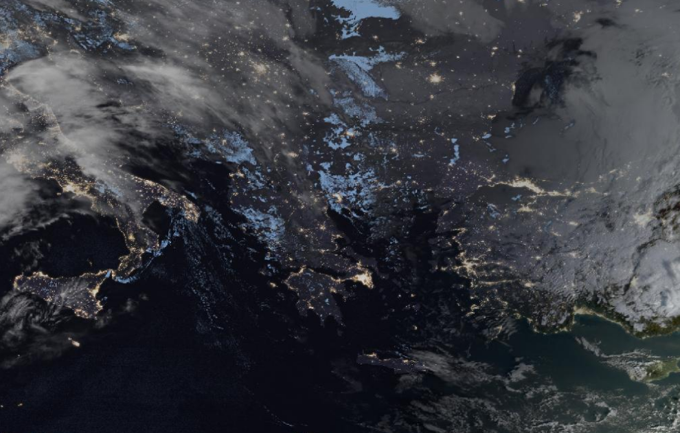 Τελευταία δορυφορική εικόνα νεφοκάλυψης