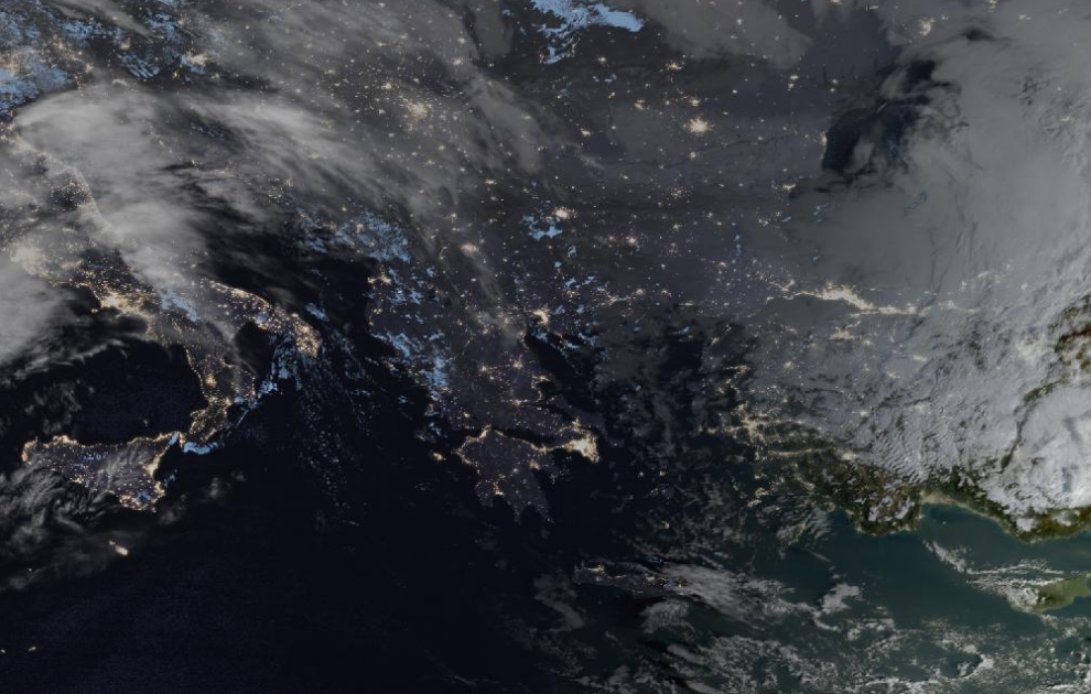 Τελευταία δορυφορική εικόνα νεφοκάλυψης