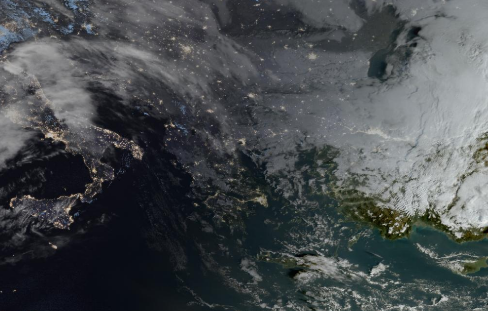 Τελευταία δορυφορική εικόνα νεφοκάλυψης