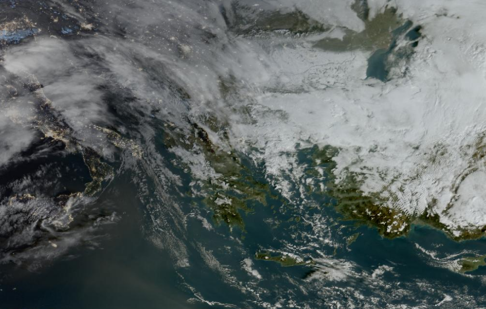 Τελευταία δορυφορική εικόνα νεφοκάλυψης