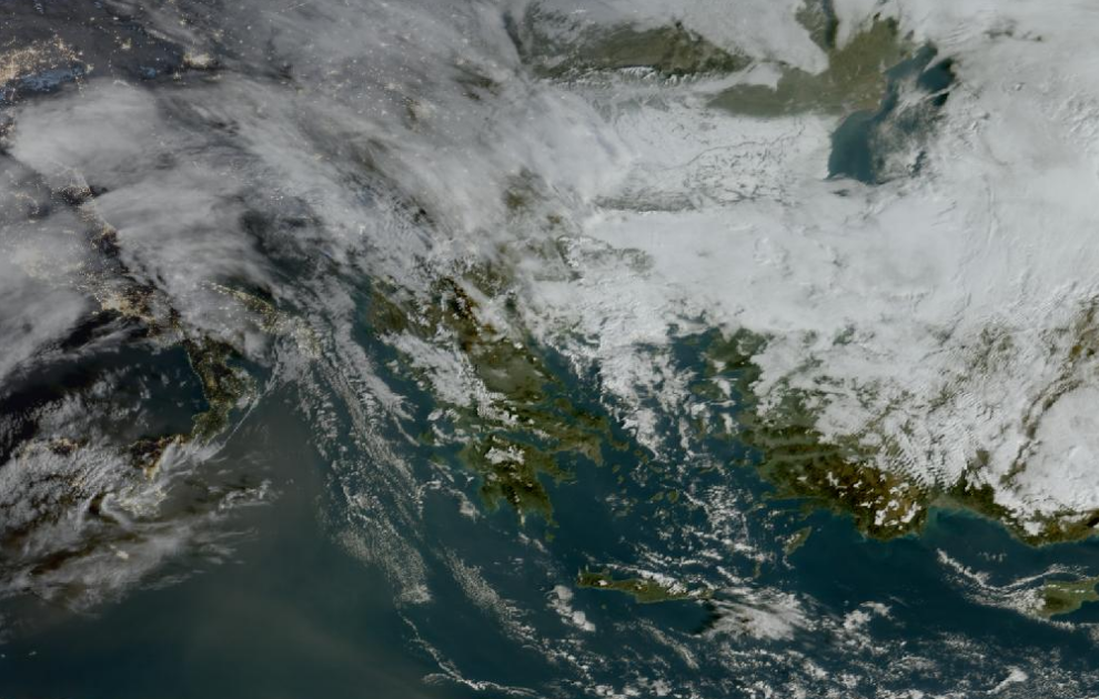 Τελευταία δορυφορική εικόνα νεφοκάλυψης