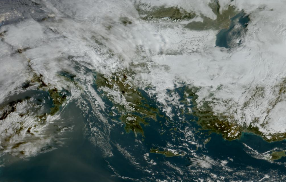 Τελευταία δορυφορική εικόνα νεφοκάλυψης