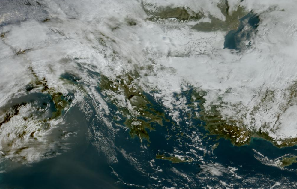 Τελευταία δορυφορική εικόνα νεφοκάλυψης