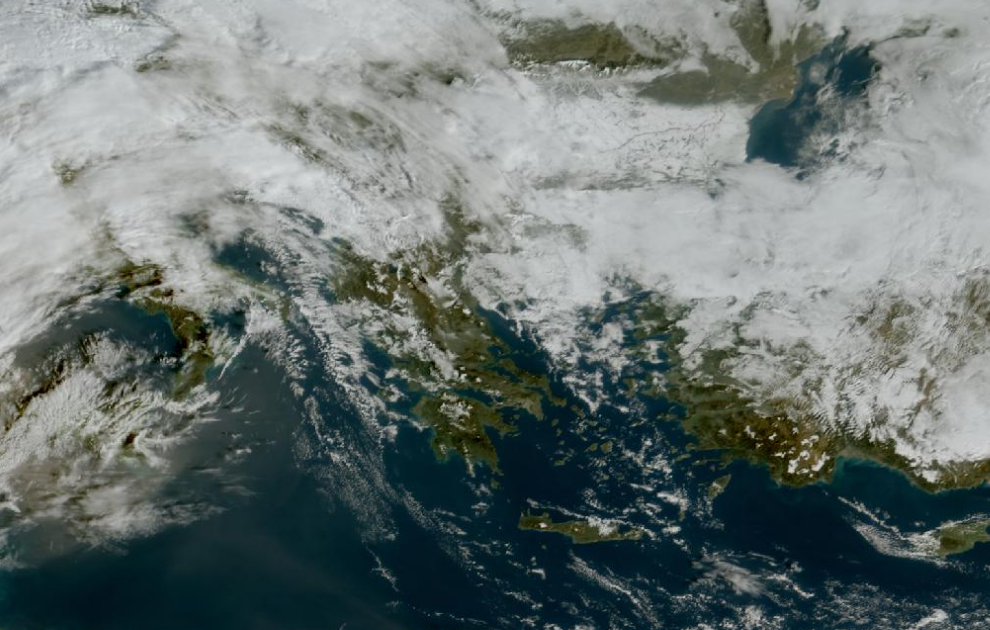 Τελευταία δορυφορική εικόνα νεφοκάλυψης