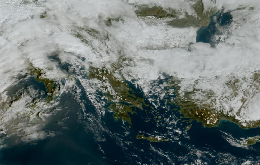 Τελευταία δορυφορική εικόνα νεφοκάλυψης