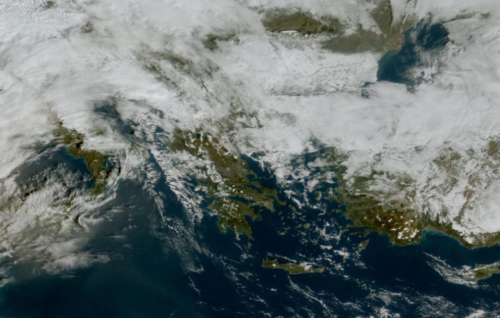 Τελευταία δορυφορική εικόνα νεφοκάλυψης