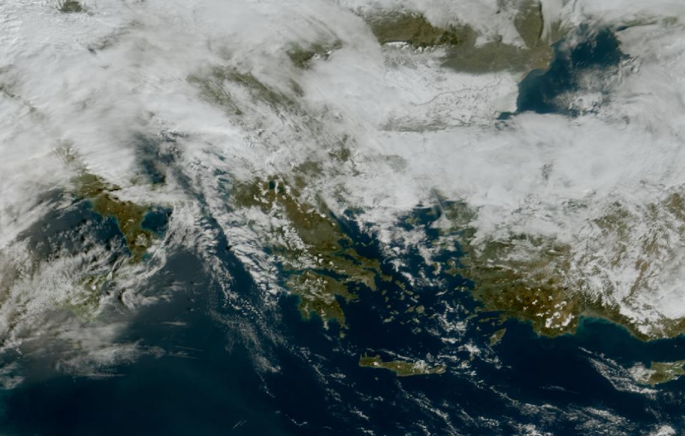 Τελευταία δορυφορική εικόνα νεφοκάλυψης