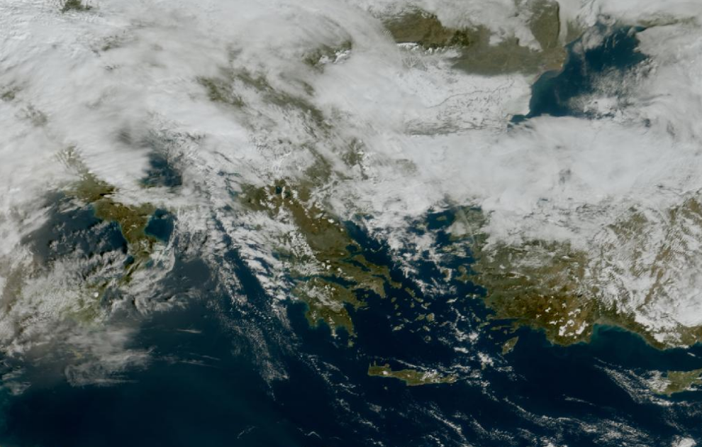 Τελευταία δορυφορική εικόνα νεφοκάλυψης