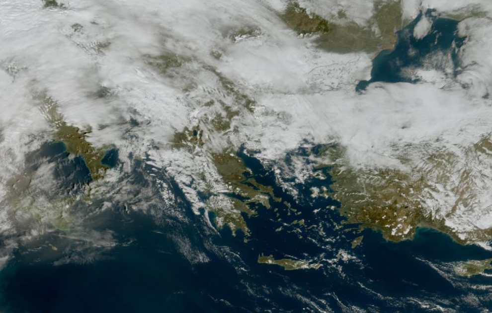 Τελευταία δορυφορική εικόνα νεφοκάλυψης