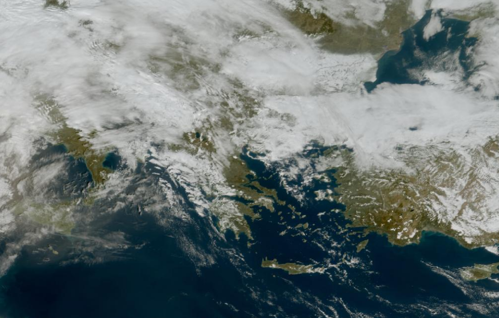 Τελευταία δορυφορική εικόνα νεφοκάλυψης