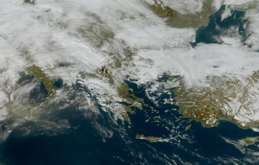 Τελευταία δορυφορική εικόνα νεφοκάλυψης