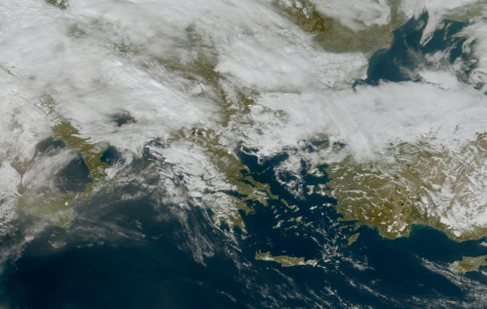 Τελευταία δορυφορική εικόνα νεφοκάλυψης