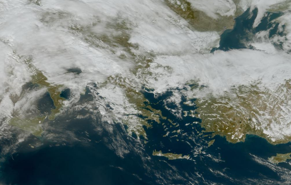 Τελευταία δορυφορική εικόνα νεφοκάλυψης